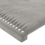 vidaXL Tête de lit avec oreilles Gris clair 147x23x118/128 cm Velours