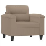 vidaXL Ensemble de canapés 3 Pièces avec coussins taupe tissu microfibre