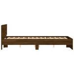vidaXL Cadre de lit avec tête de lit chêne marron 135x190 cm