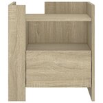 vidaXL Table de chevet chêne sonoma 45x50x50 cm bois d’ingénierie