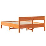 vidaXL Cadre de lit sans matelas cire marron 120x200cm bois pin massif