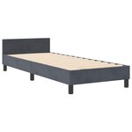 vidaXL Cadre de lit avec tête de lit Gris foncé 80 x 200 cm Velours