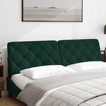 vidaXL Coussin de tête de lit vert foncé 180 cm velours