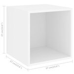 vidaXL Armoires murales 2 Pièces Blanc 37x37x37 cm Bois d’ingénierie