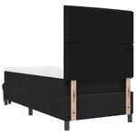 vidaXL Lit à ressorts avec matelas Noir 100 x 200 cm tissu