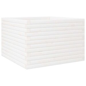 vidaXL Jardinière blanc 70x70x46 cm bois de pin massif