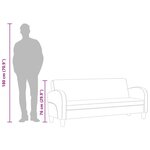 vidaXL Canapé à 3 places Daim synthétique Marron