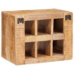 vidaXL Étagère à vin Marron 44 x 30 x 35 cm bois de manguier massif