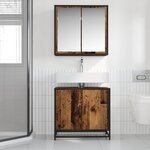 vidaXL Ensemble de mobilier de salle de bain 2 Pièces Bois Ancien