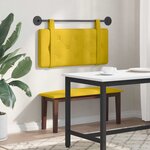 vidaXL Tête de lit suspendue Jaune Velours