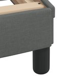 vidaXL Lit avec matelas gris foncé 100x200 cm tissu