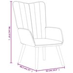 vidaXL Chaise de relaxation avec repose-pied Gris clair Velours