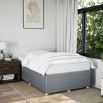 vidaXL Cadre de lit sans matelas gris clair 120x200 cm tissu