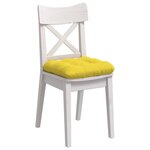 vidaXL Coussins de siège 4 Pièces Jaune clair 40 x 40 x 12 cm tissu