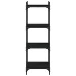 vidaXL Bibliothèque à 4 niveaux noir 40x30x120 cm bois d'ingénierie