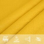 vidaXL Voile d'ombrage 160 g/m² carré jaune 5x5 m PEHD
