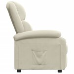 vidaXL Fauteuil inclinable Crème Velours