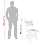 vidaXL Chaises de jardin pliantes lot de 6 47x62x90cm bois massif teck