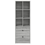 vidaXL Unité de Rangement Grise Sonoma Gris Panneau de particules Moyenne