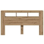 vidaXL Tête de lit à LED chêne artisanal 180x18 5x103 5 cm