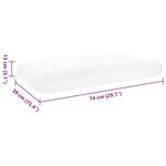 vidaXL Coussin de sommeil Uni Blanc 74 x 39 x 13 cm
