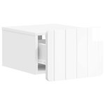 vidaXL Cabinet de chevet mural 2 pc Blanc brillant 33 x 34 5 x 24 cm