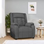 vidaXL Fauteuil inclinable Gris foncé Tissu