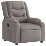vidaXL Fauteuil inclinable électrique Taupe Tissu