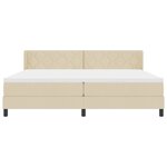 vidaXL Lit boxspring avec matelas avec matelas Crème 200 x 200 cm