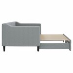 vidaXL Lit de jour avec gigogne sans matelas gris clair 80x200 cm