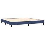 vidaXL Sommier à lattes de lit et matelas et LED Bleu 200x200 cm Tissu