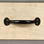 vidaXL Meuble TV Bois de manguier massif et acier 120x30x45 cm