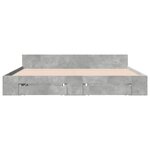 vidaXL Cadre de lit à tiroirs gris béton 180x200 cm bois d'ingénierie