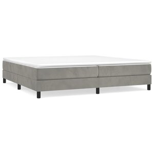 vidaXL Cadre de lit sans matelas gris clair 200x200 cm velours