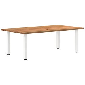 vidaXL Table à manger marron clair bois de chêne massif rectangulaire