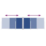 vidaXL Auvent latéral rétractable Bleu 160 x 600 cm