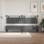 vidaXL Tête de lit suspendue Gris foncé Tissu