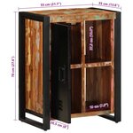 vidaXL Buffet multicolore 55x35x70 cm bois massif récupération