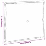 vidaXL Coussin de Dos Blanc 60 x 19 x 50 cm tissu