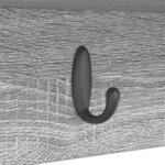 vidaXL Porte-manteau mural avec étagère Sonoma gris 75 x 16 x 26 cm