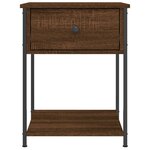 vidaXL Tables de chevet 2 Pièces chêne marron 44x45x58 cm bois ingénierie