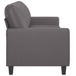 vidaXL Canapé à 3 places Gris 180 cm Similicuir