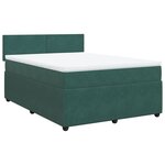 vidaXL Sommier à lattes de lit et matelas Vert foncé 140x200cm Velours