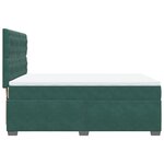 vidaXL Sommier à lattes de lit et matelas Vert foncé 140x200cm Velours