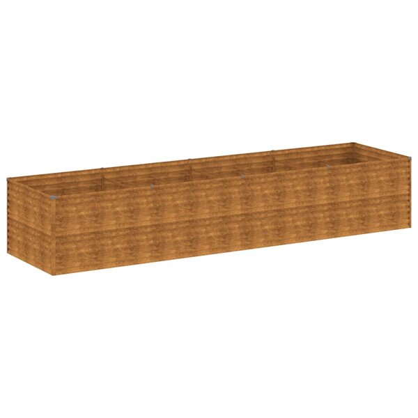 vidaXL Lit surélevé de jardin 386x100x69 cm acier corten