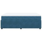vidaXL Sommier à lattes de lit et matelas Bleu foncé 160x200cm Velours