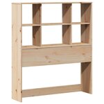 vidaXL Lit bibliothèque sans matelas 90x190 cm bois massif