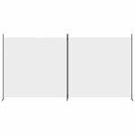 vidaXL Cloison de séparation 2 panneaux Blanc 348x180 cm Tissu