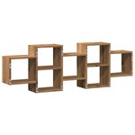 vidaXL Étagère murale chêne artisanal 129x18x42 cm bois d'ingénierie