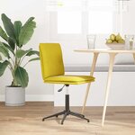 vidaXL Chaise à manger Jaune Velours
